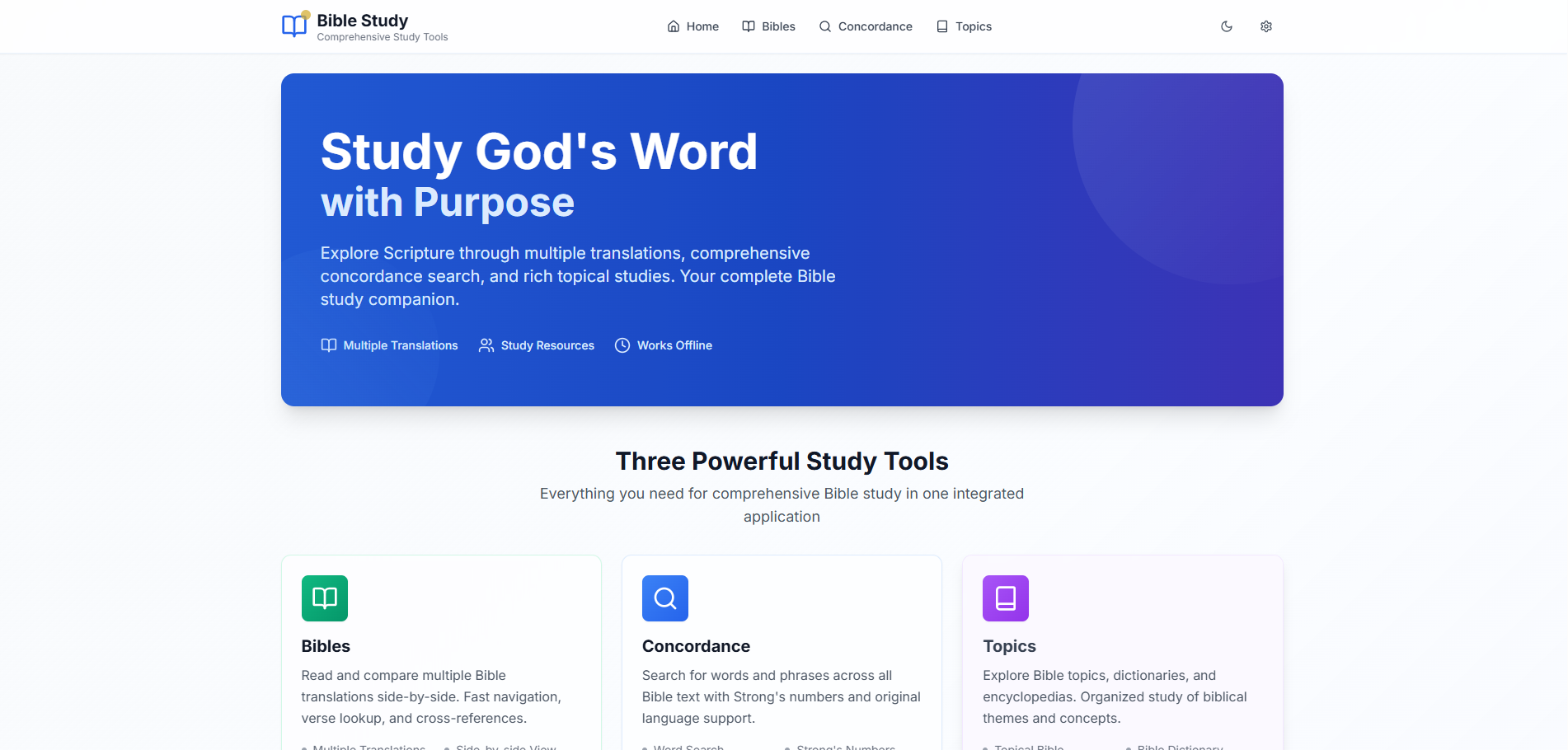 Bible Study Tools - Religious Education project screenshot